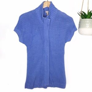 CHICO’S | Periwinkle Short Sleeve Sweater Cardigan 0 Small / 4